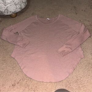TNA Aritzia Waffle Knit Long Sleeve Size Medium